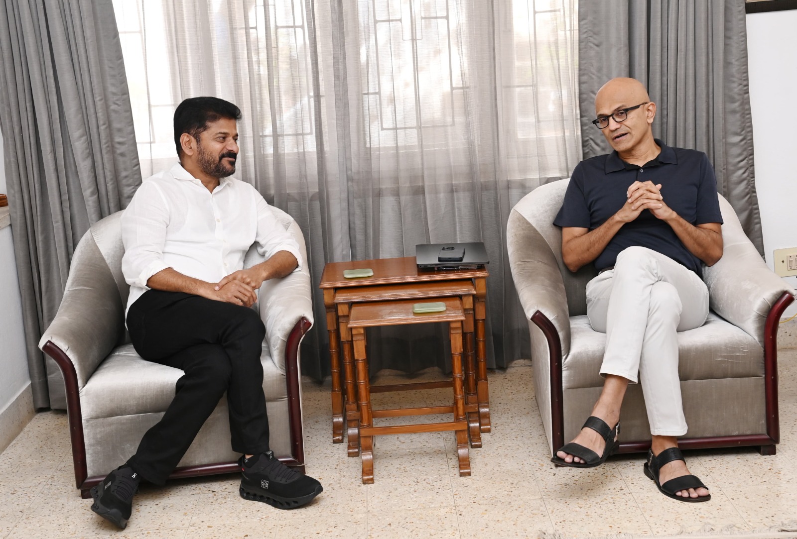 CM Revanth Reddy Meet With CEO Sathya Nadendla