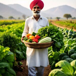 Farmer with vegetable 