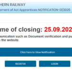 Southern Railway Apprentices Recruitment 2025