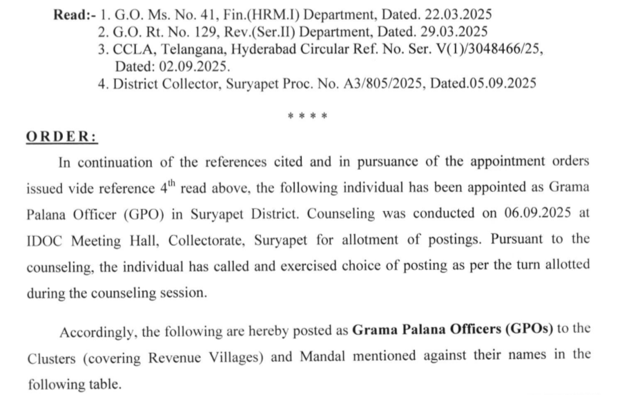 Newly appointed GPOs duty in today