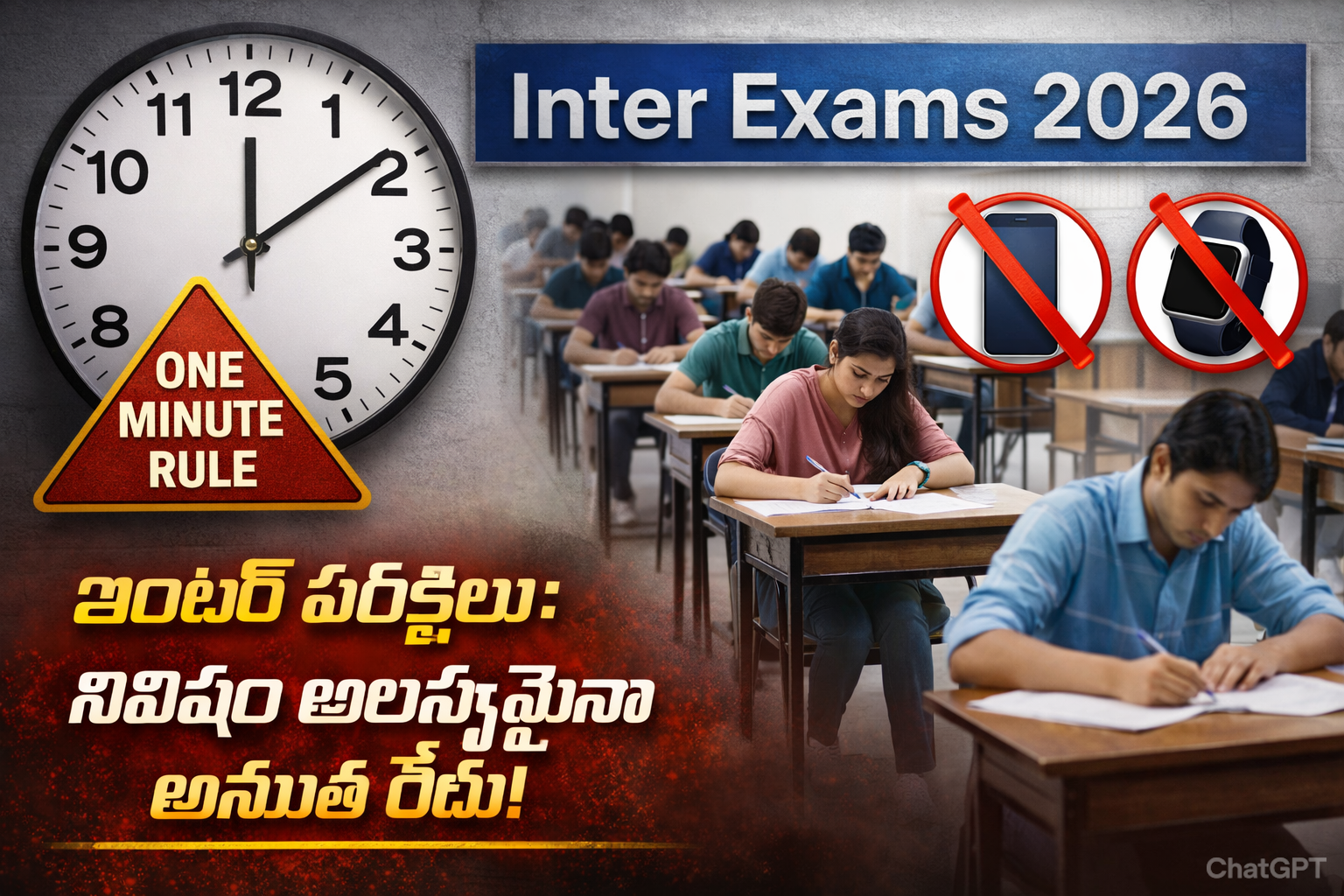 Inter Exams 2026 Strict Rules on february 23rd