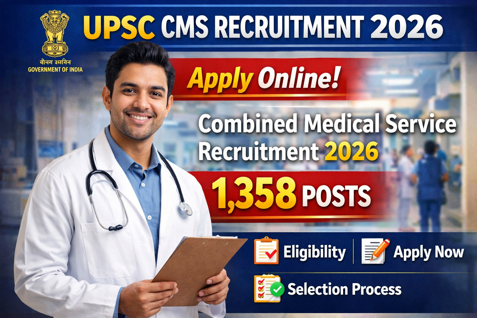 UPSC CMS Recruitment 2026