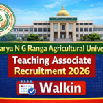 ANGRAU Teaching Associate Recruitment 2026 - Walkin