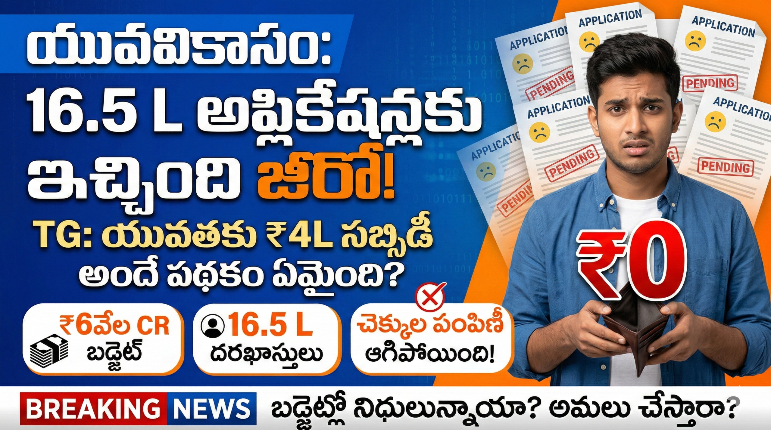 rajiv-yuva-vikasam-telangana-zero-funds-youth-subsidy-update