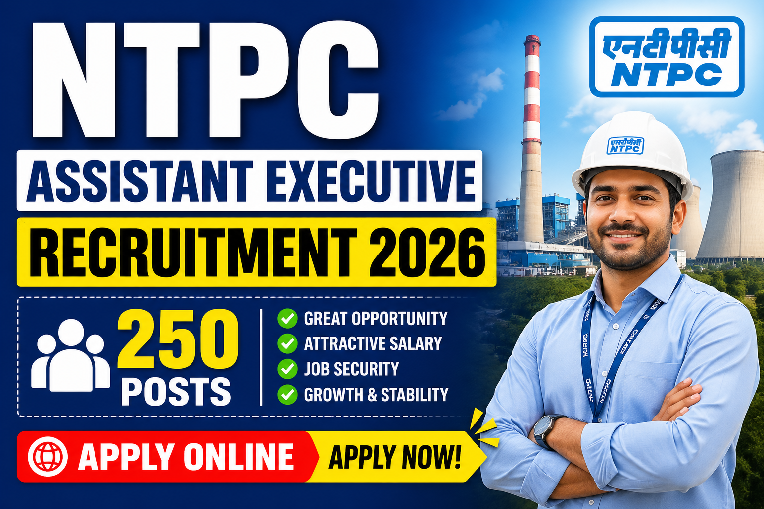 ntpc-assistant-executive-recruitment-2026-apply-online-250-posts