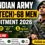 Indian Army SSC (Tech)-68 Men Recruitment 2026 Notification