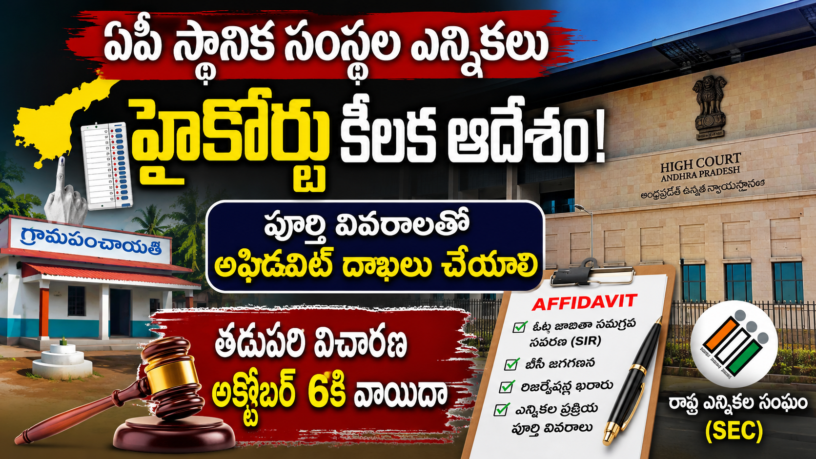 ap-local-body-elections-high-court-affidavit-october-6-hearing