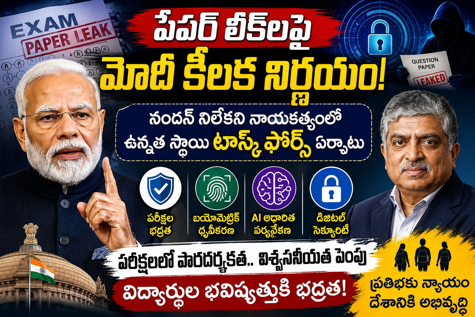 paper-leak-task-force-nandan-nilekani-modi-exams-reforms