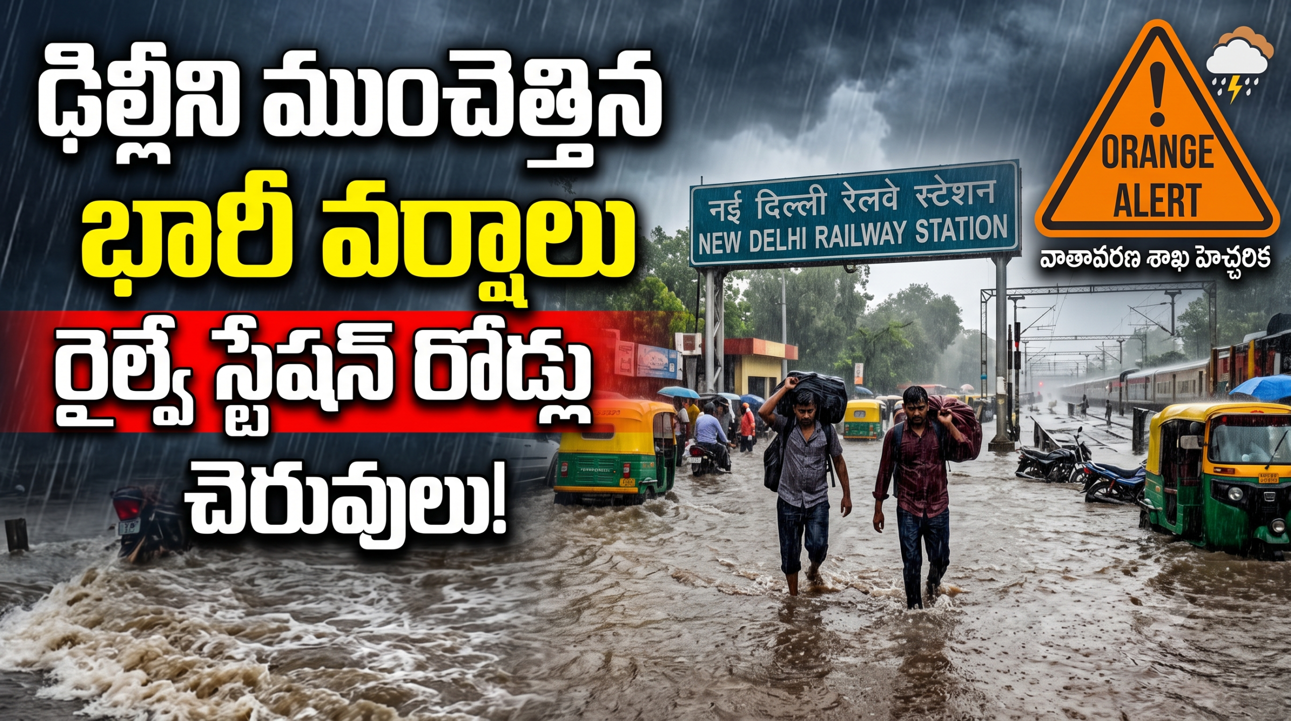 delhi-heavy-rains-orange-alert-railway-station-roads-flooded