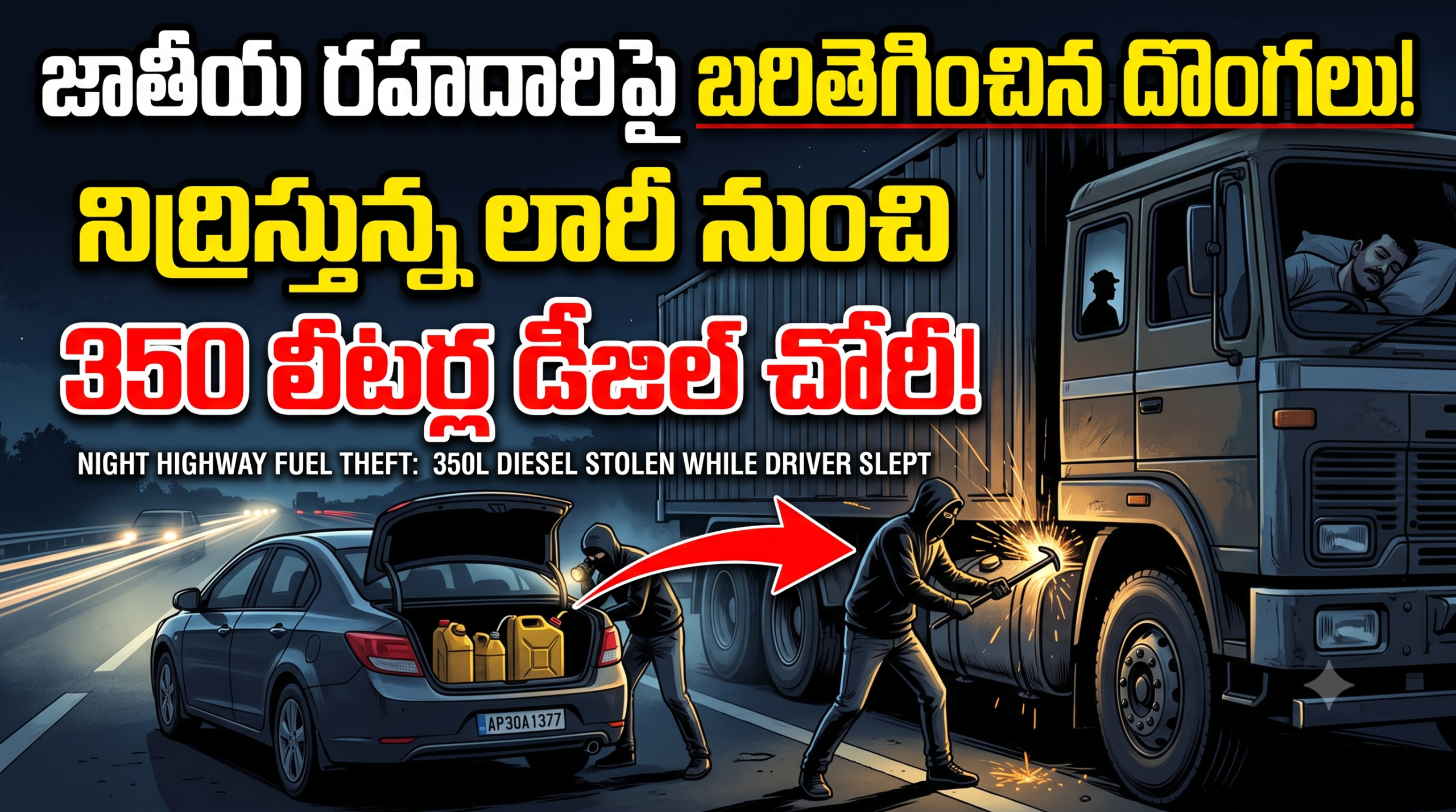 hyderabad-kodad-highway-diesel-theft-lorry-driver-chityala-police